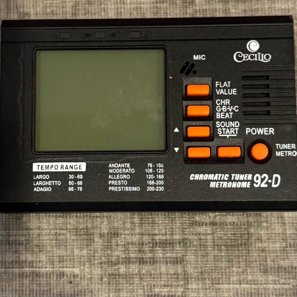 Black Chromatic Tuner Metronome 92-D